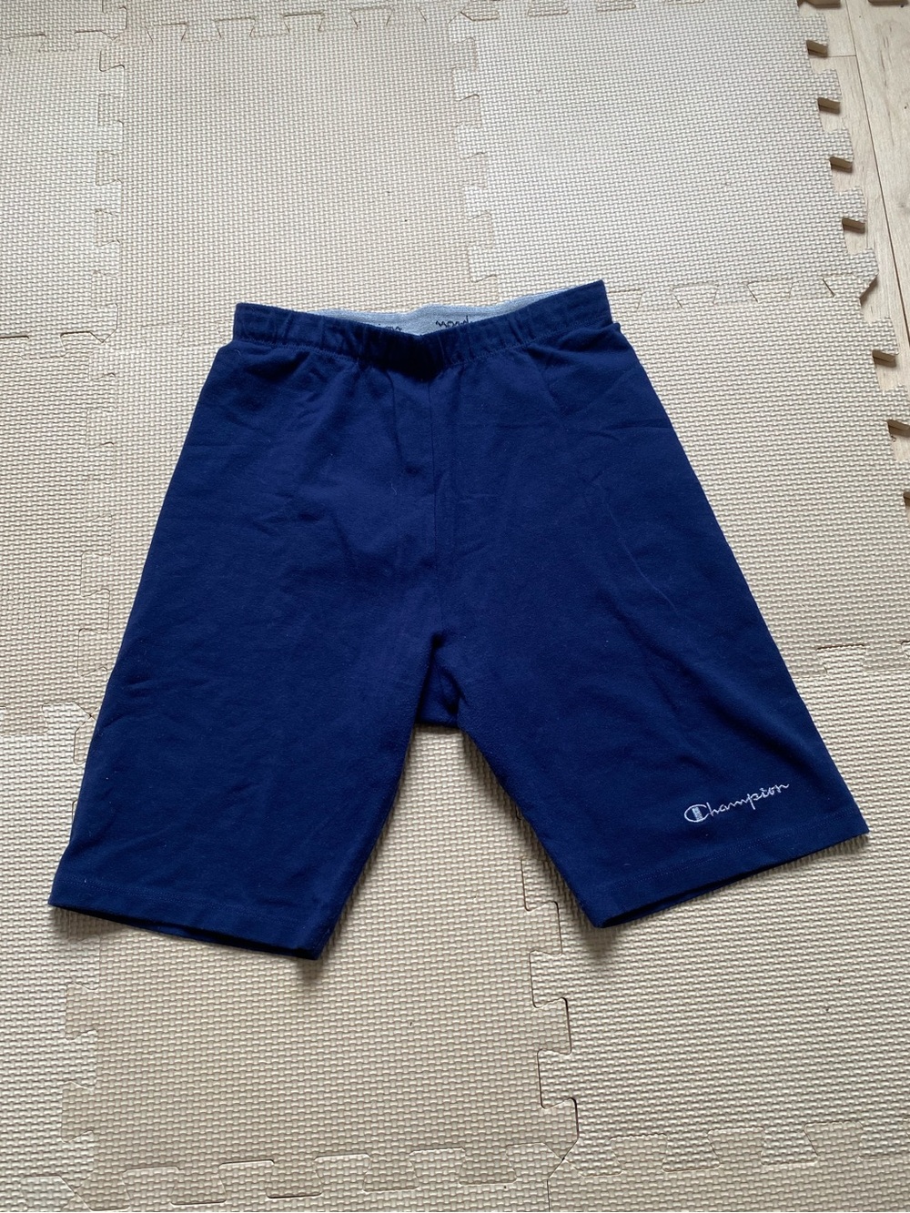 Champion Vintage Women’s Navy Logo Biker Shorts Size XL